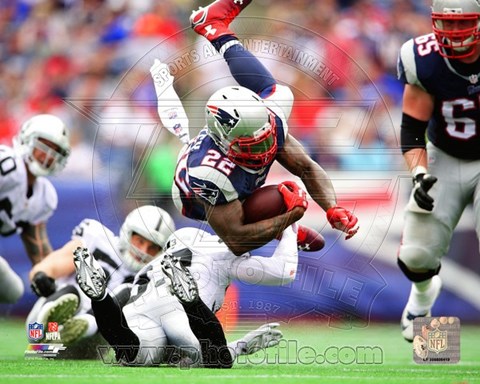 Framed Stevan Ridley in the air 2014 Print