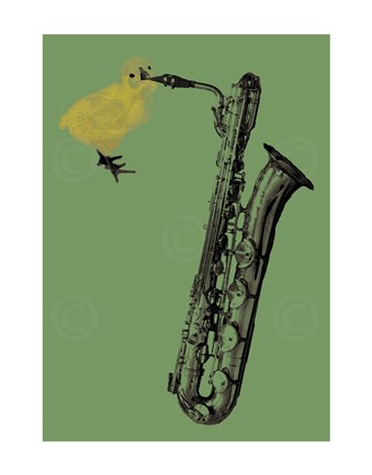 Framed Sax Chick Print