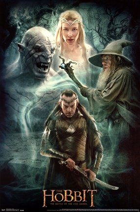 Framed Hobbit 3 - Collage Print