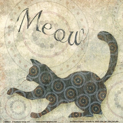 Framed Meow Print