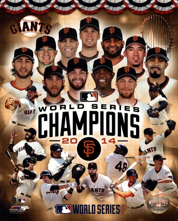 Framed San Francisco Giants 2014  World Series Champions Composite Print