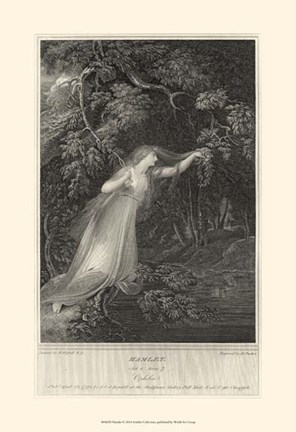 Framed Hamlet - drawing Print