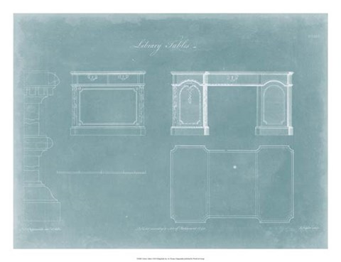 Framed Library Tables Print