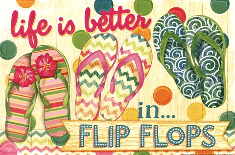 Framed Life is Better in Flip Flops Print