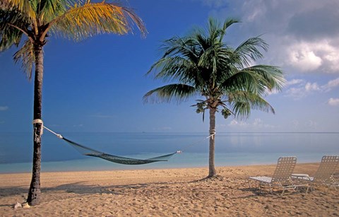 Framed Beach Scene at The Inn at Bahama Bay, Grand Bahama Island, Caribbean Print