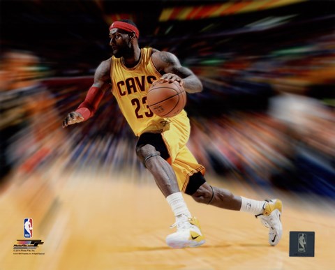 Framed LeBron James Motion Blast Print