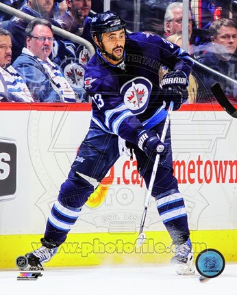 Framed Dustin Byfuglien 2014-15 Action Print