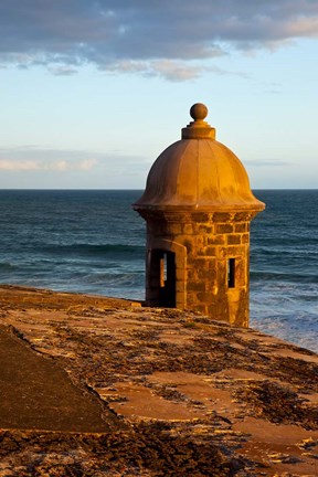 Framed Sentry Box, El Morro Fort, San Juan, Puerto Rico Print