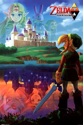 Framed Legend of Zelda - Two Worlds Print