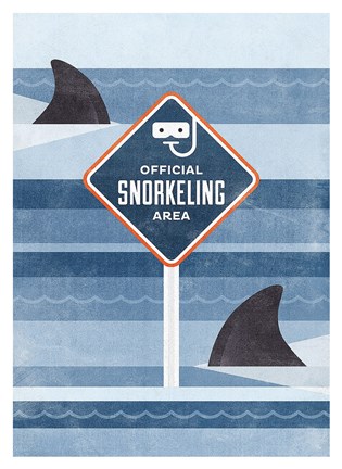 Framed Official Snorkeling Area Print