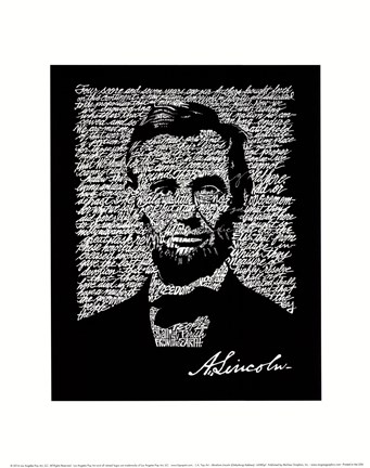 Framed Abraham Lincoln (Gettysburg Address) Print