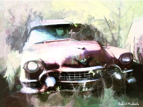 Framed 1955 Cadillac in Harmony Print