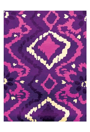 Framed Pink &amp; Purple Pattern Print