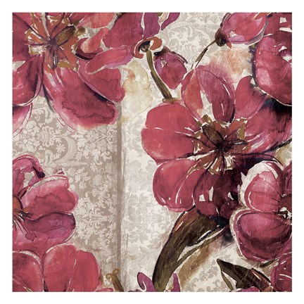 Framed Marsala Floral Print