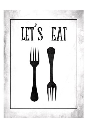 Framed Let&#39;s Eat Print