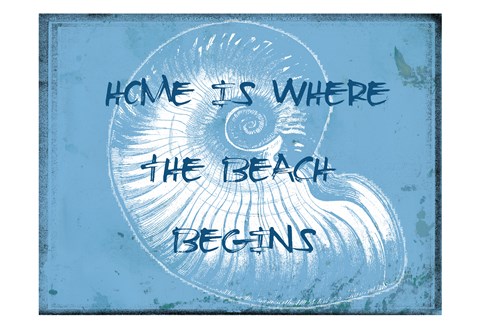 Framed Home At The Beach Print