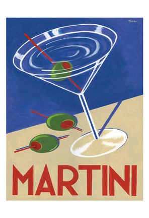 Framed Retro Martini Print