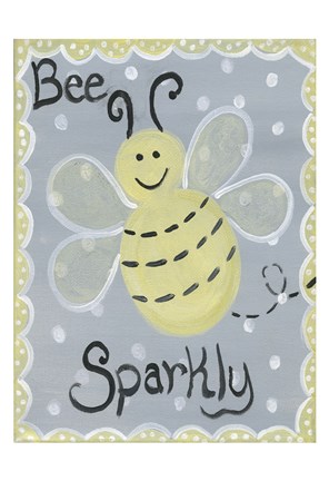 Framed Bee Sparkly Print