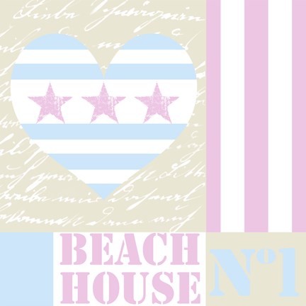 Framed Beach House Love Print
