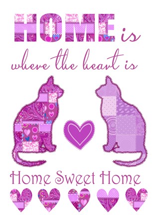 Framed Home Sweet Home Cats I Print