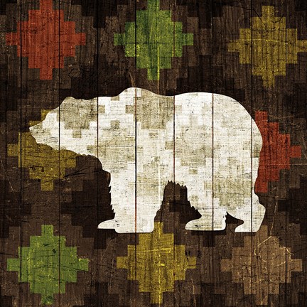 Framed Southwest Lodge - Bear Print