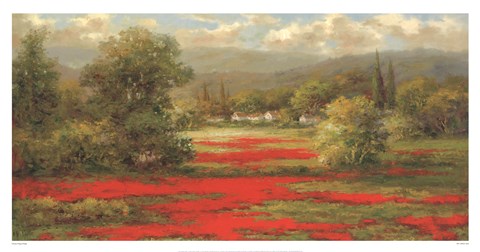 Framed Poppy Village Print