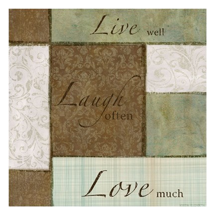 Framed Live-Laugh Love Print