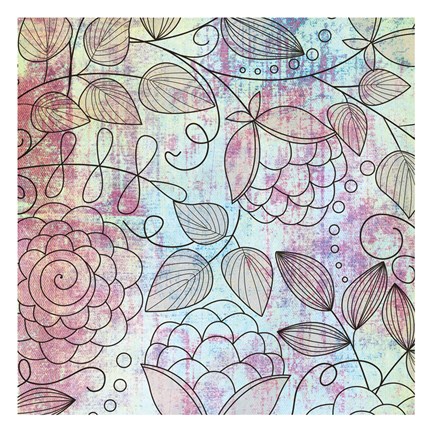Framed Shabby Floral B Print