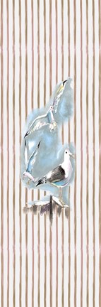 Framed Beachside Gulls Print