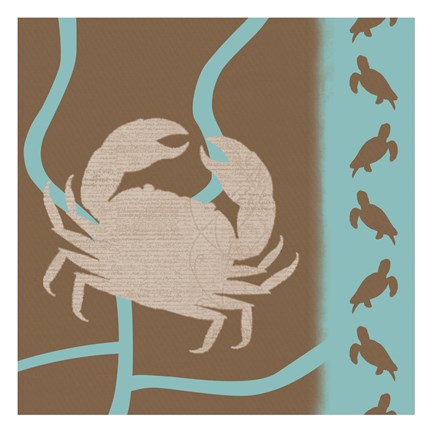 Framed Crab Pattern Print