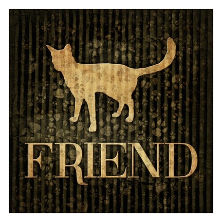 Framed Friend (black background) Print