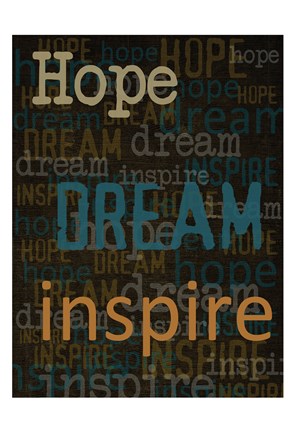 Framed Hope Dream Inspire Print