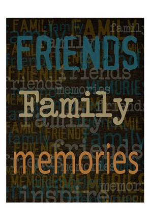 Framed Friends Family Memories Print