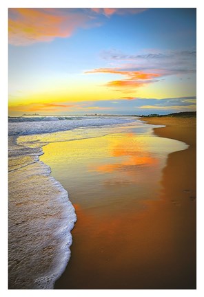 Framed Beach Sunrise Print