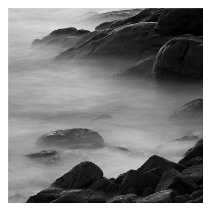 Framed Rocks in Mist 2 Print