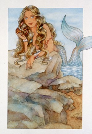 Framed Mermaid 1 Print