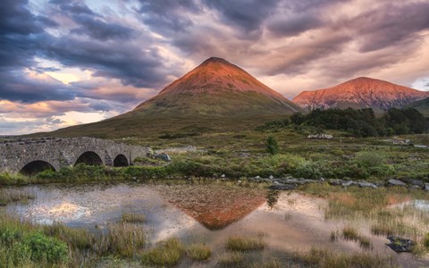 Framed Glamaig Sunset Print