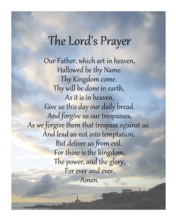 Framed Lord&#39;s Prayer - Scenic Print