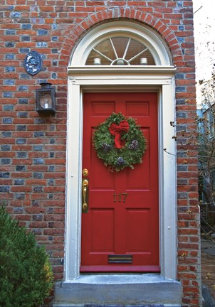 Framed Red Door 117 Print