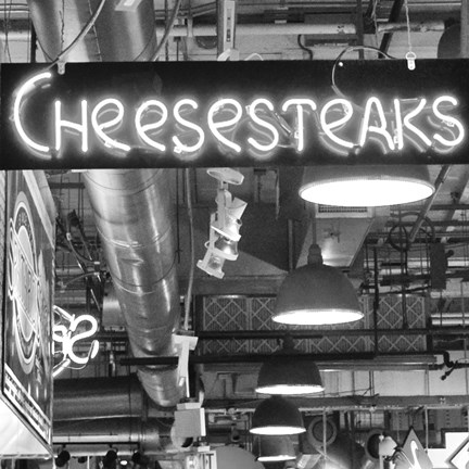 Framed Cheesesteaks  (b/w) Print