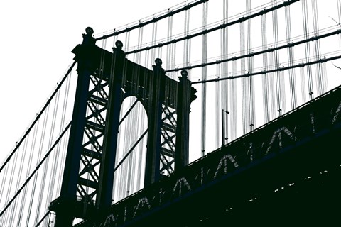 Framed Manhattan Bridge Silhouette Print