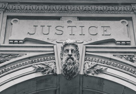 Framed Justice (b/w) Print