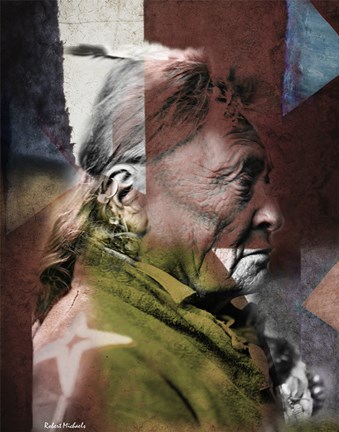 Framed Hoop on the Forehead - Crow Indian, Montana Print