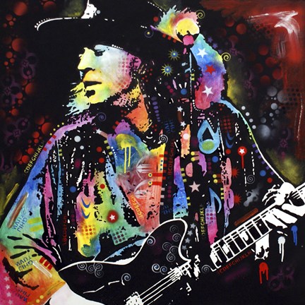 Framed Stevie Ray Vaughan Print