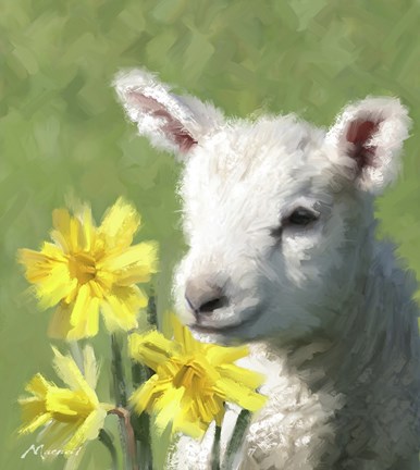 Framed Easter Lamb Print