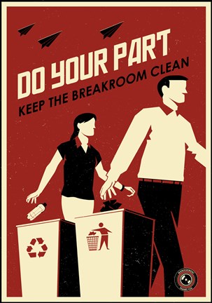Framed Clean Breakroom Print