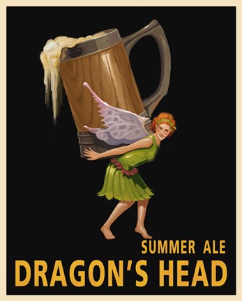 Framed Dragon&#39;s Head Ale Print