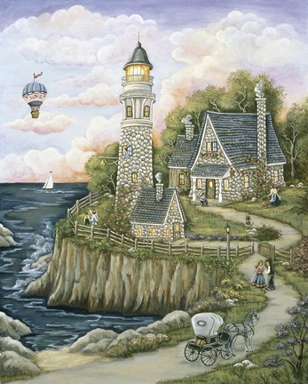 Framed Love Lighthouse Print