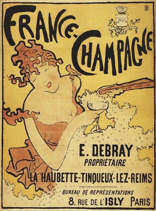 Framed France Champagne Print