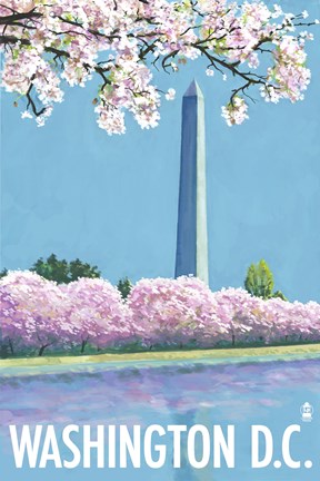 Framed Washington DC Monument Ad Print